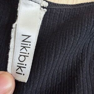 Nikibiki Black Ribbed bodysuit Tank